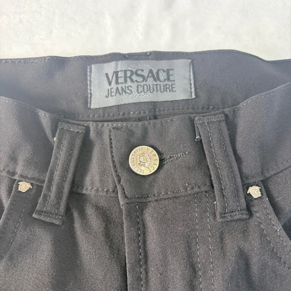 Versace Jeans Couture Trousers Black Medusa Hardware‎ Size 31 45
